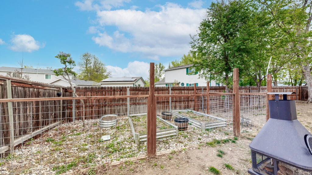Raised garden beds at 1624 Enfield Street