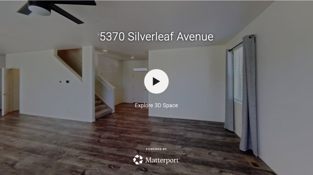 3-D Tour of 5370 Silverleaf Ave showing the main level, second floor and unfinished basement